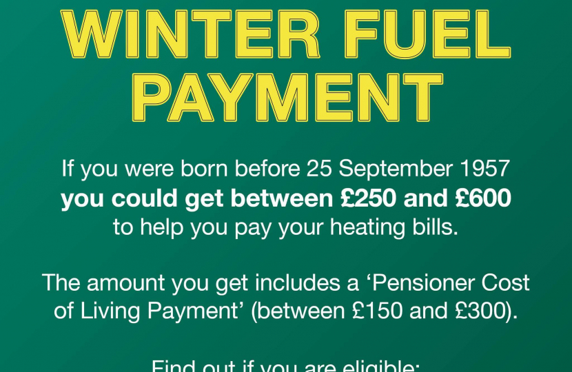 You can get a Winter Fuel Payment if you were born before 25 September 1957.