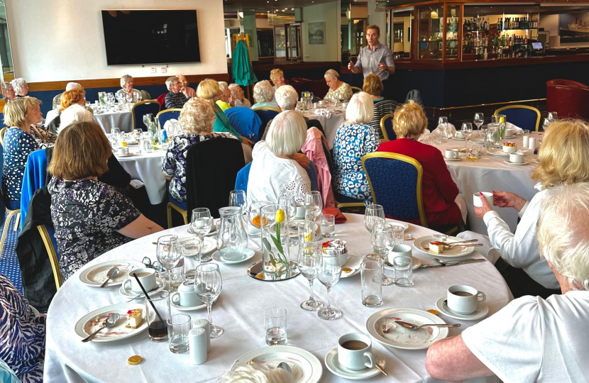 Dr David Jeffery addressing the Merseyside Conservative Ladies Luncheon Club
